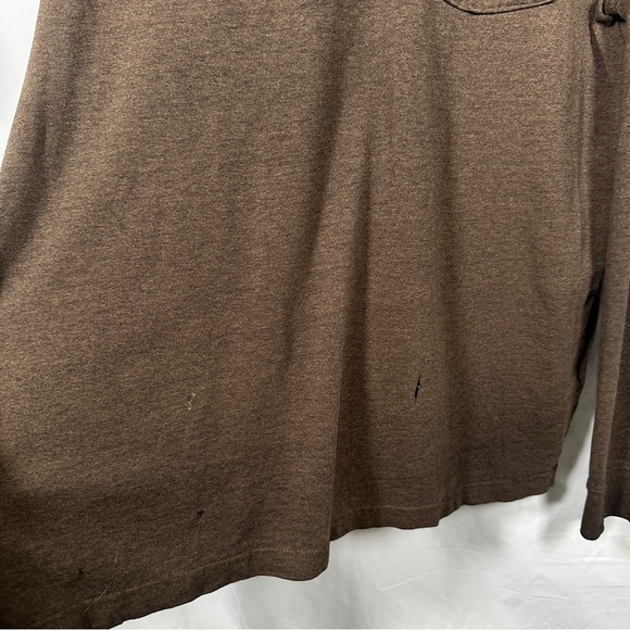 Carhartt Loose Fit Long Sleeve Pocket Tee Heather Brown Size M Workwear Graphic - Picture 9 of 12